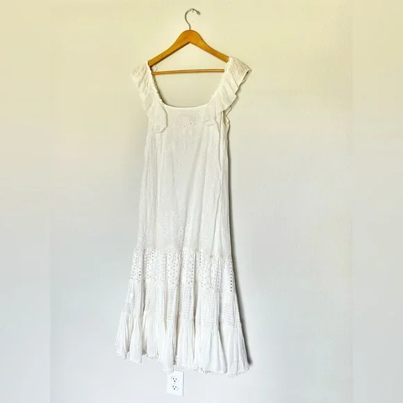 Anthropologie Payal Jain Fallon Eyelet Maxi Dress in White - Picture 9 of 13